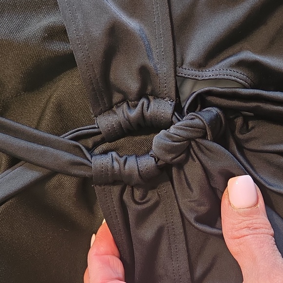 Cupshe Back Floral Tankini Pink-Red Lily Print - Picture 6 of 8